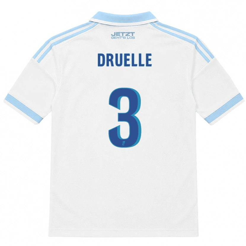 Danxen Dames Robin Druelle #3 Licht Hemelsblauw Wit Rood Uitshirt Uittenue 2026/27 T-Shirt België
