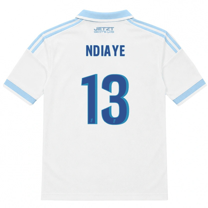 Danxen Dames Serigne Ndiaye #13 Licht Hemelsblauw Wit Rood Uitshirt Uittenue 2026/27 T-Shirt België