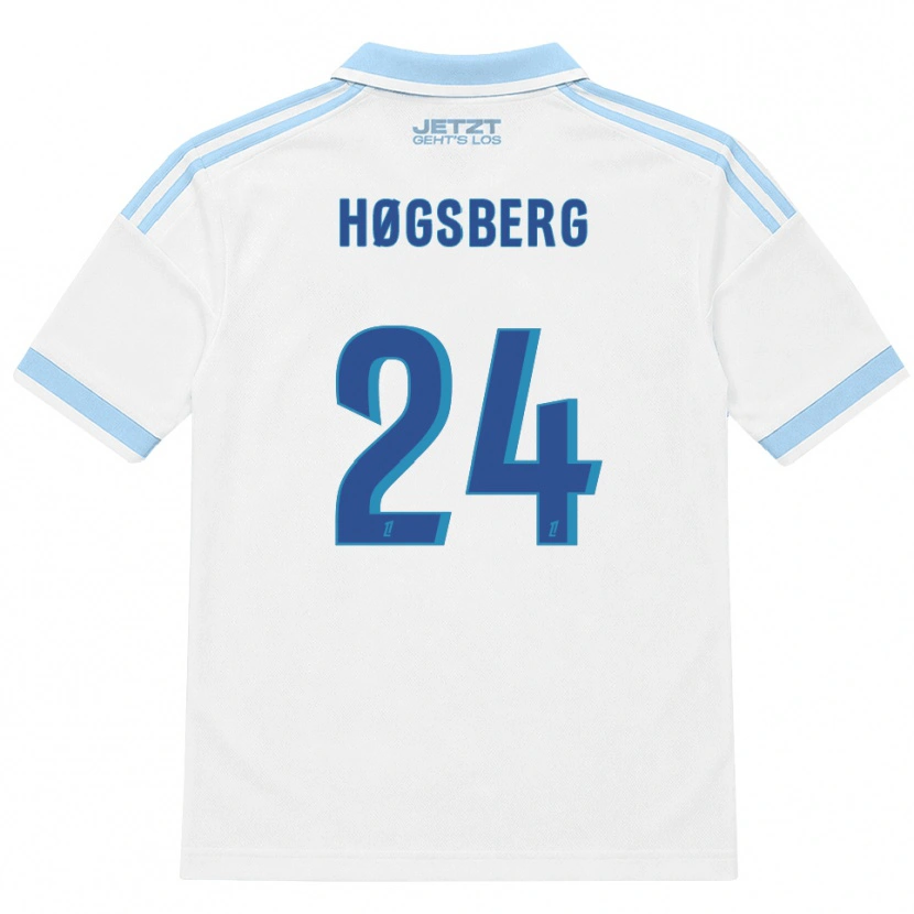 Danxen Dames Lucas Høgsberg #24 Licht Hemelsblauw Wit Rood Uitshirt Uittenue 2026/27 T-Shirt België