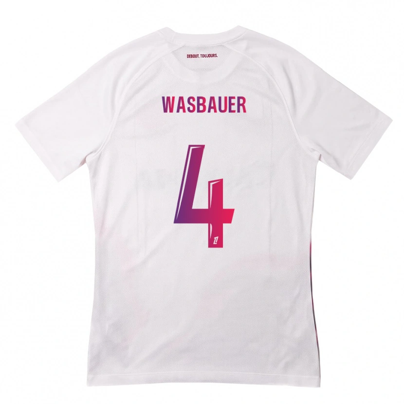 Danxen Dames Nicolas Wasbauer #4 Wit Roze Paars Uitshirt Uittenue 2026/27 T-Shirt België