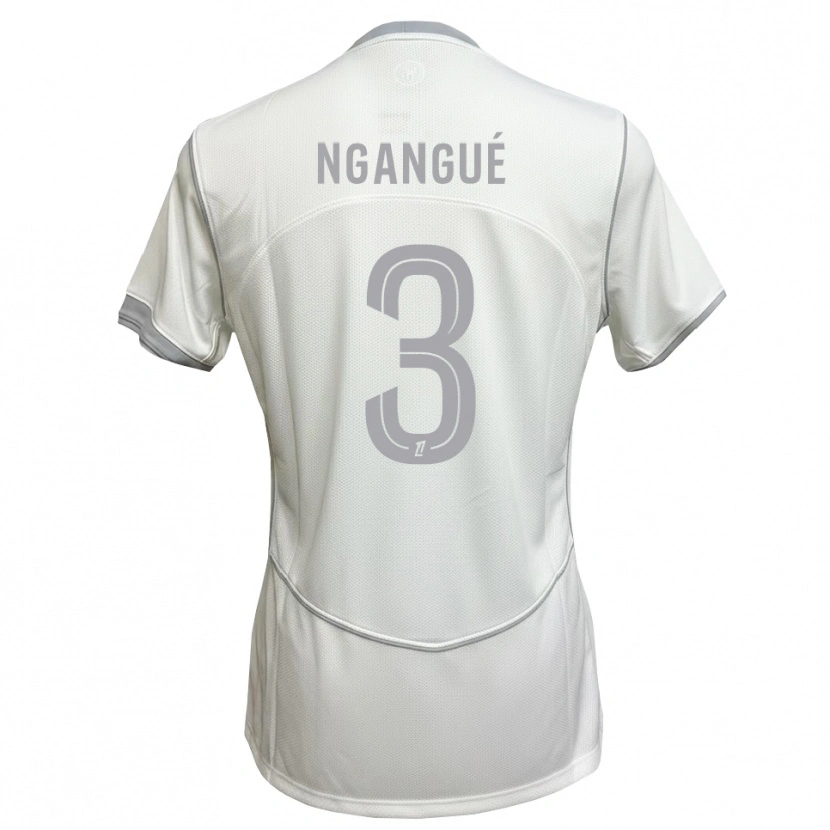 Danxen Dames Maurice Ngangué #3 Wit Grijs Uitshirt Uittenue 2026/27 T-Shirt België