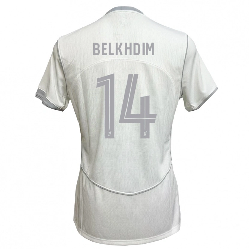 Danxen Dames Yassin Belkhdim #14 Wit Grijs Uitshirt Uittenue 2026/27 T-Shirt België