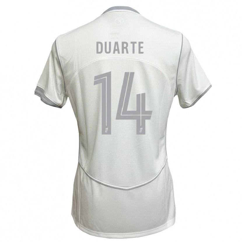 Danxen Dames Luis Duarte #14 Wit Grijs Uitshirt Uittenue 2026/27 T-Shirt België
