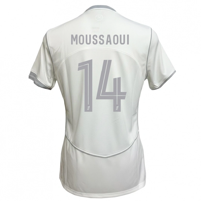 Danxen Dames Amine Moussaoui #14 Wit Grijs Uitshirt Uittenue 2026/27 T-Shirt België