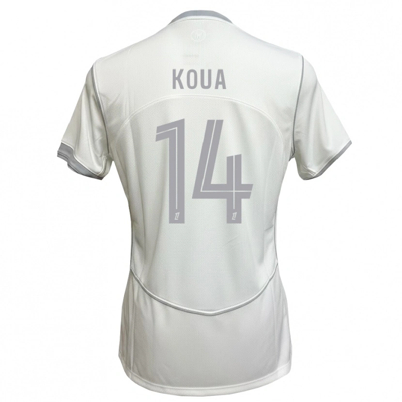 Danxen Dames Moran Koua #14 Wit Grijs Uitshirt Uittenue 2026/27 T-Shirt België
