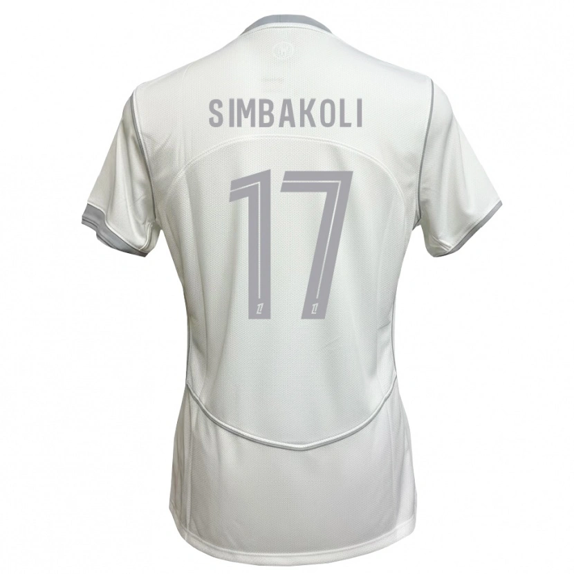 Danxen Dames Usman Simbakoli #17 Wit Grijs Uitshirt Uittenue 2026/27 T-Shirt België