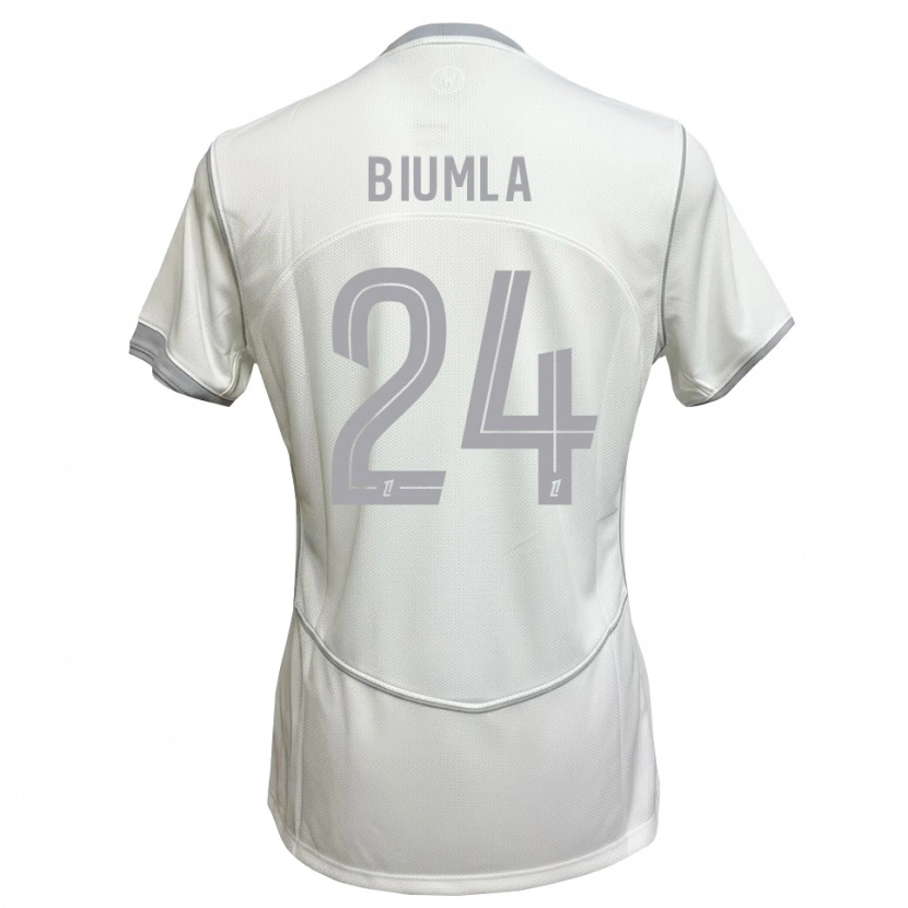 Danxen Dames Emmanuel Biumla #24 Wit Grijs Uitshirt Uittenue 2026/27 T-Shirt België