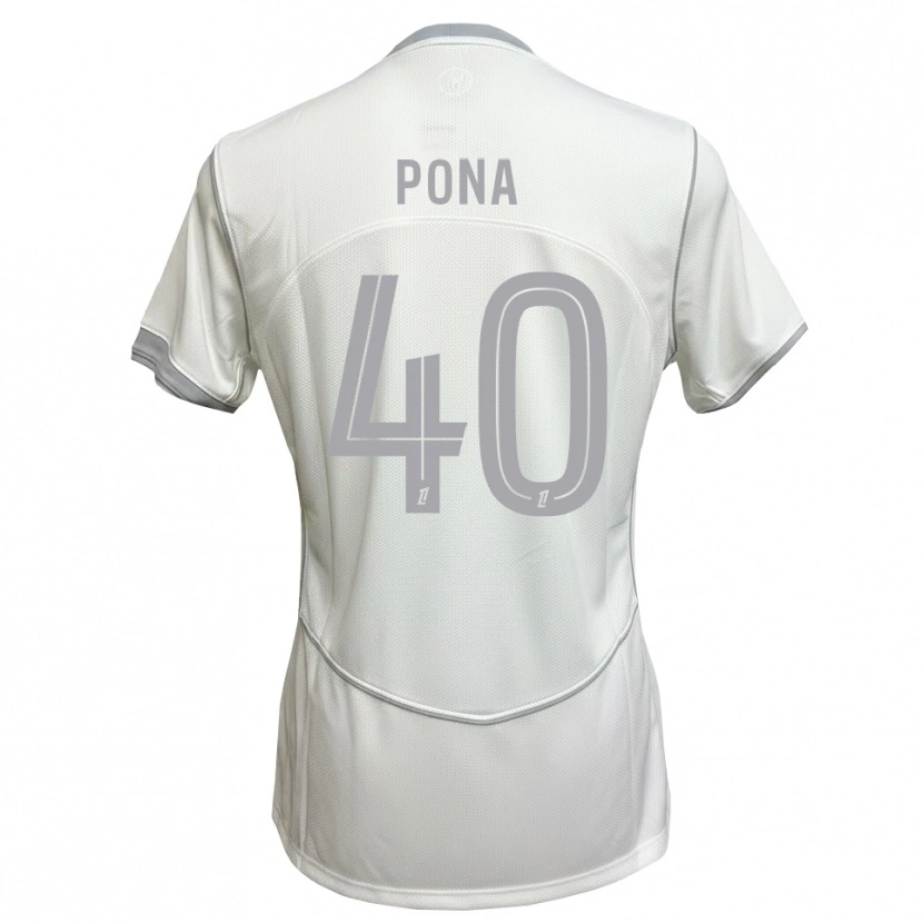 Danxen Dames Oumar Pona #40 Wit Grijs Uitshirt Uittenue 2026/27 T-Shirt België
