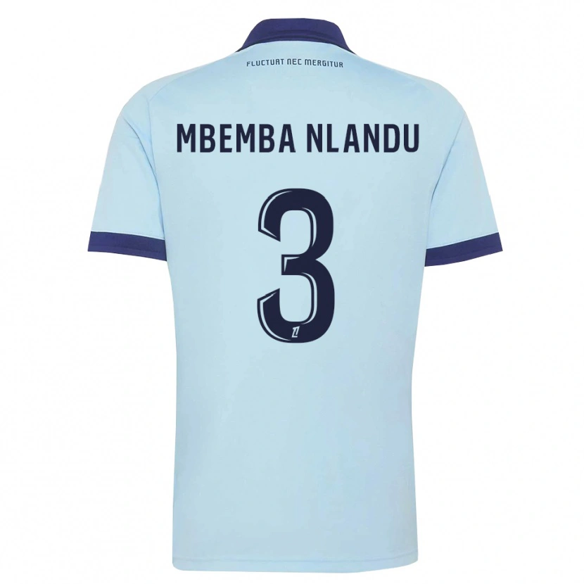 Danxen Dames Emmanuel Mbemba #3 Centaurieblauw Zwart Uitshirt Uittenue 2026/27 T-Shirt België