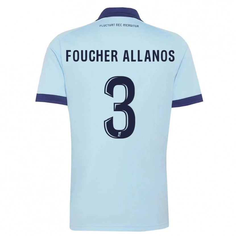 Danxen Dames Ismaël Foucher Allanos #3 Centaurieblauw Zwart Uitshirt Uittenue 2026/27 T-Shirt België