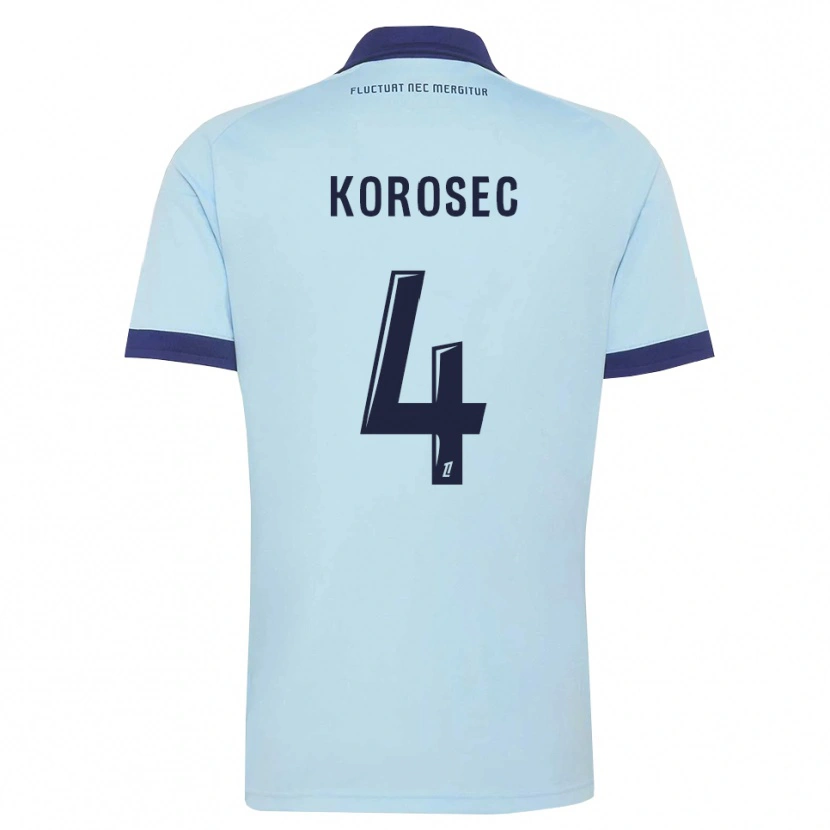 Danxen Dames Kaja Korošec #4 Centaurieblauw Zwart Uitshirt Uittenue 2026/27 T-Shirt België