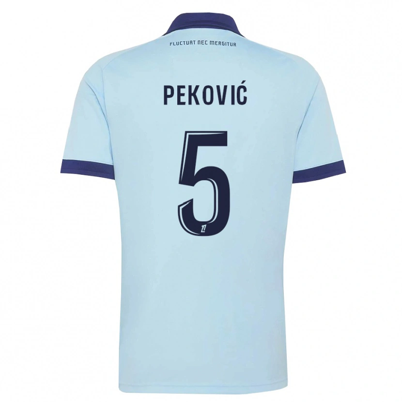Danxen Dames Aleksa Peković #5 Centaurieblauw Zwart Uitshirt Uittenue 2026/27 T-Shirt België