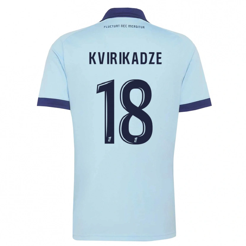 Danxen Dames Andria Kvirikadze #18 Centaurieblauw Zwart Uitshirt Uittenue 2026/27 T-Shirt België