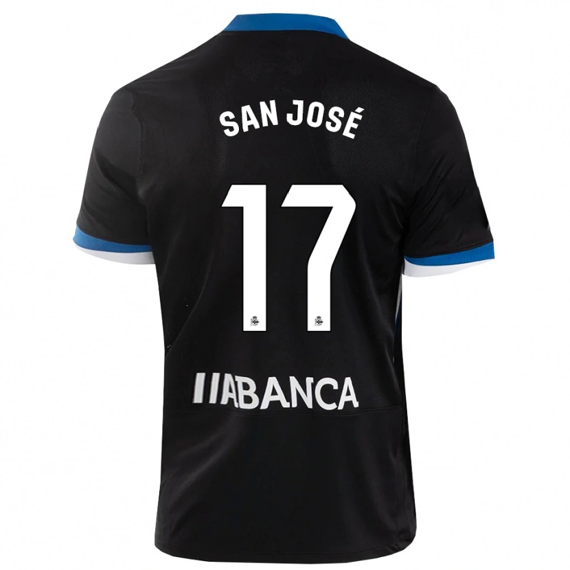 Danxen Dames Koke San José #17 Zwart Blauw Wit Uitshirt Uittenue 2026/27 T-Shirt België