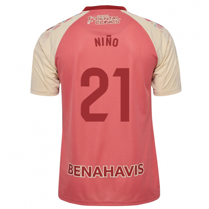 Danxen Dames Adrián Niño #21 Lichtroze Rood Blauw Uitshirt Uittenue 2026/27 T-Shirt België
