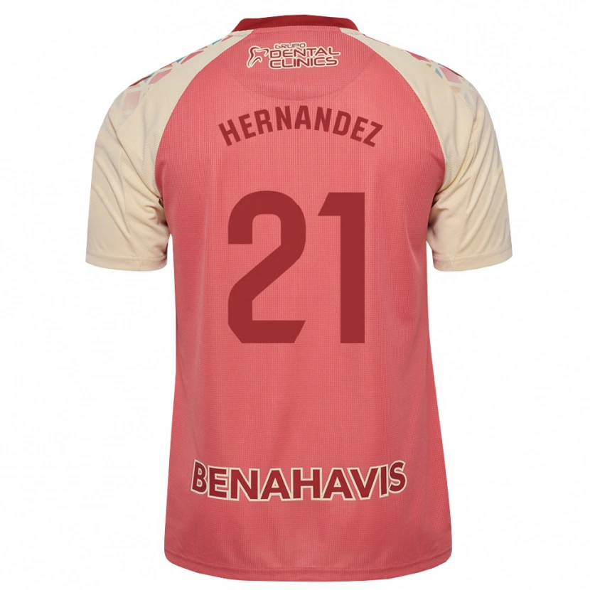 Danxen Dames Juan Hernández #21 Lichtroze Rood Blauw Uitshirt Uittenue 2026/27 T-Shirt België