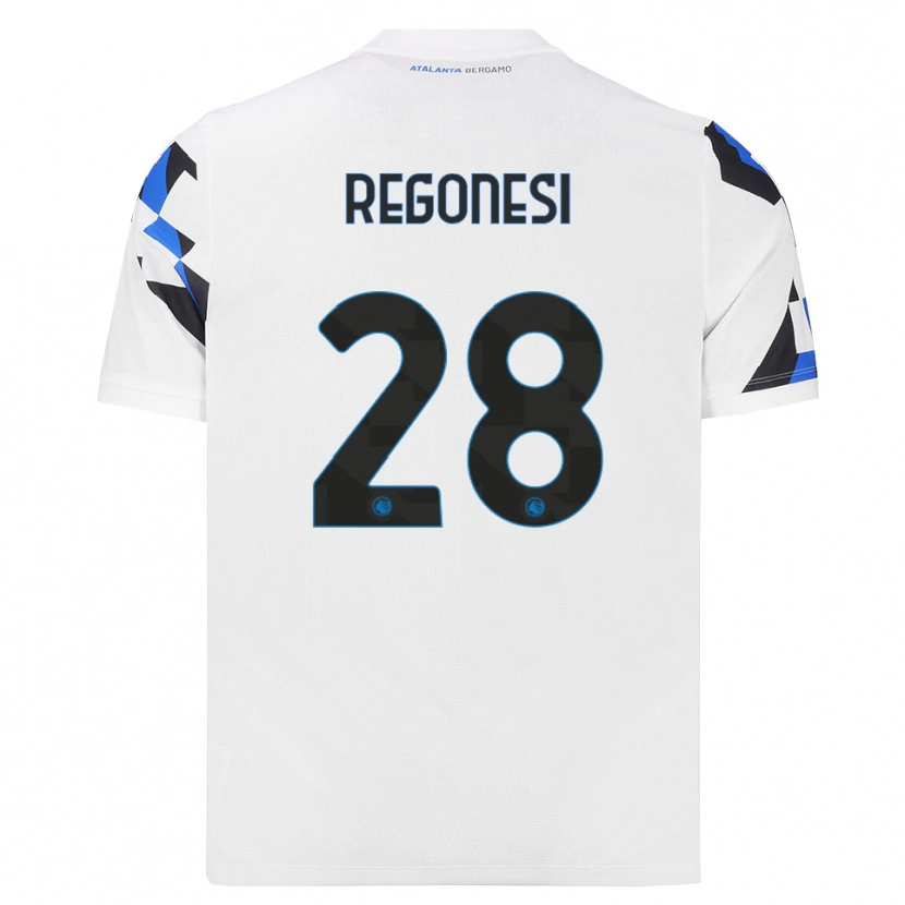 Danxen Dames Iacopo Regonesi #28 Wit Rood Blauw Uitshirt Uittenue 2026/27 T-Shirt België
