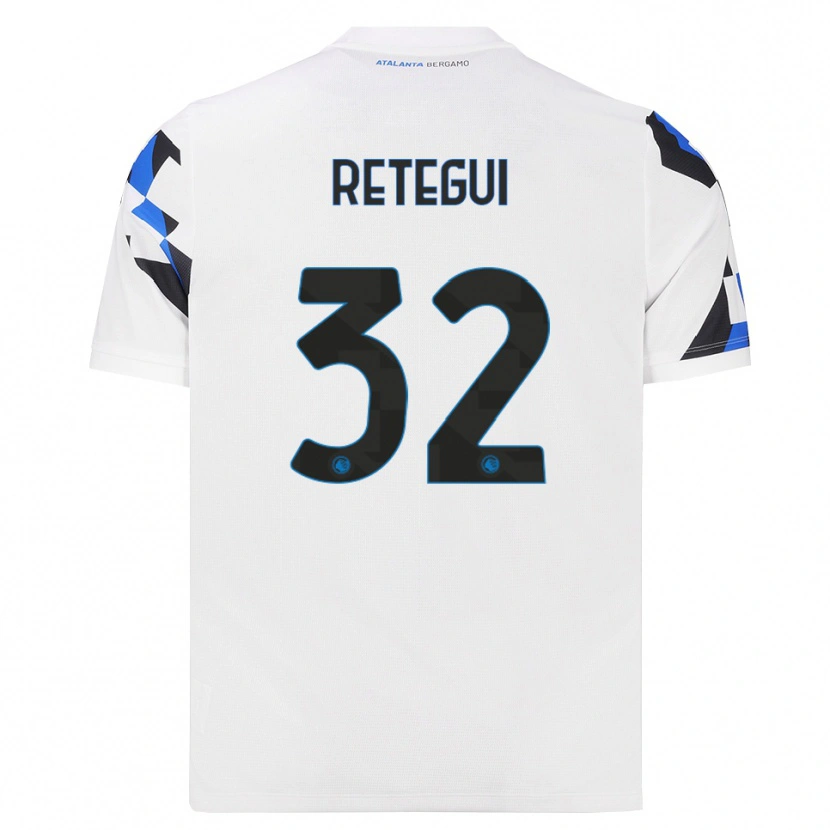 Danxen Dames Mateo Retegui #32 Wit Rood Blauw Uitshirt Uittenue 2026/27 T-Shirt België