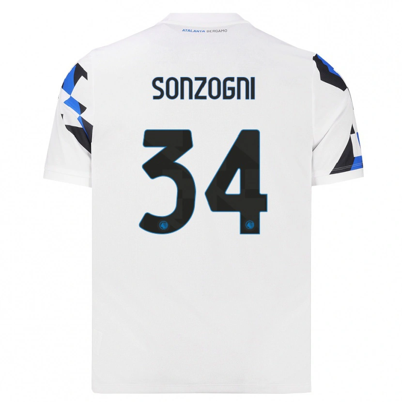 Danxen Dames Mattia Sonzogni #34 Wit Rood Blauw Uitshirt Uittenue 2026/27 T-Shirt België