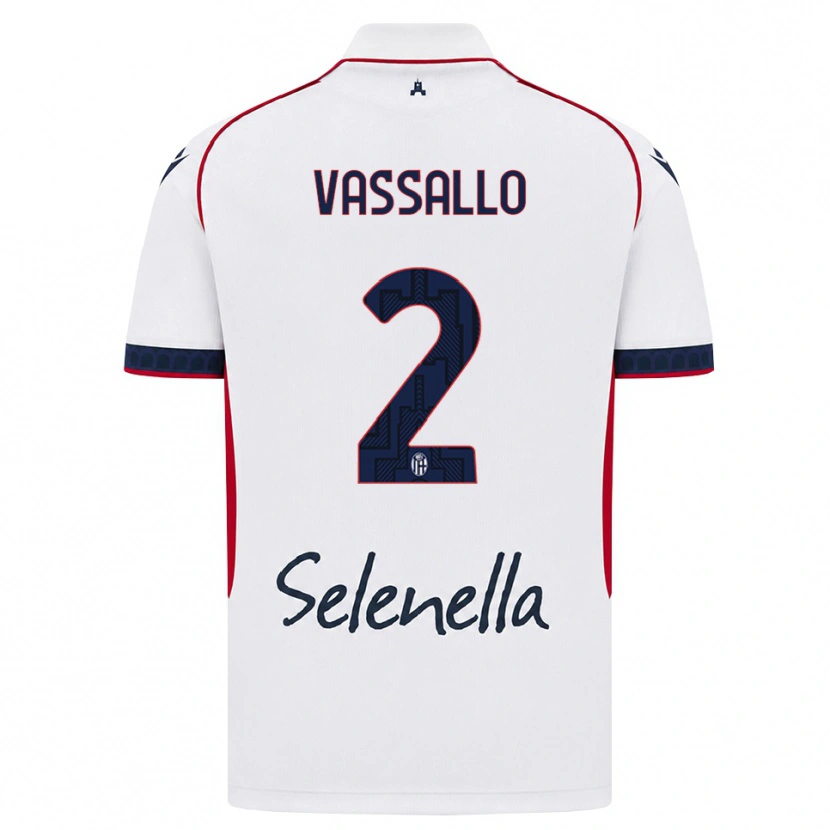 Danxen Dames Giacomo Vassallo #2 Wit Rood Koninklijk Blauw Uitshirt Uittenue 2026/27 T-Shirt België