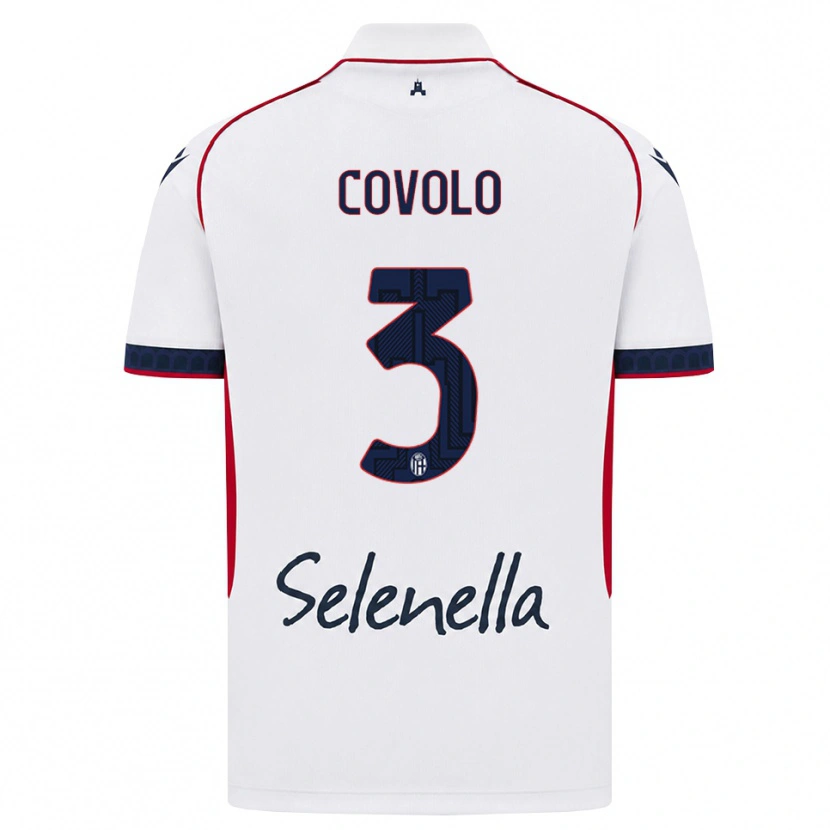 Danxen Dames Giovanni Covolo #3 Wit Rood Koninklijk Blauw Uitshirt Uittenue 2026/27 T-Shirt België