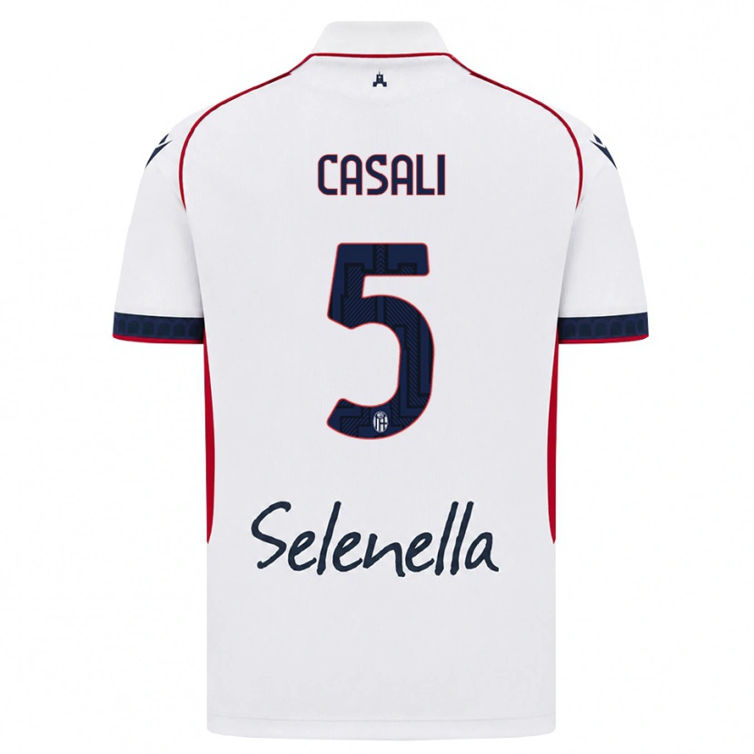 Danxen Dames Giacomo Casali #5 Wit Rood Koninklijk Blauw Uitshirt Uittenue 2026/27 T-Shirt België
