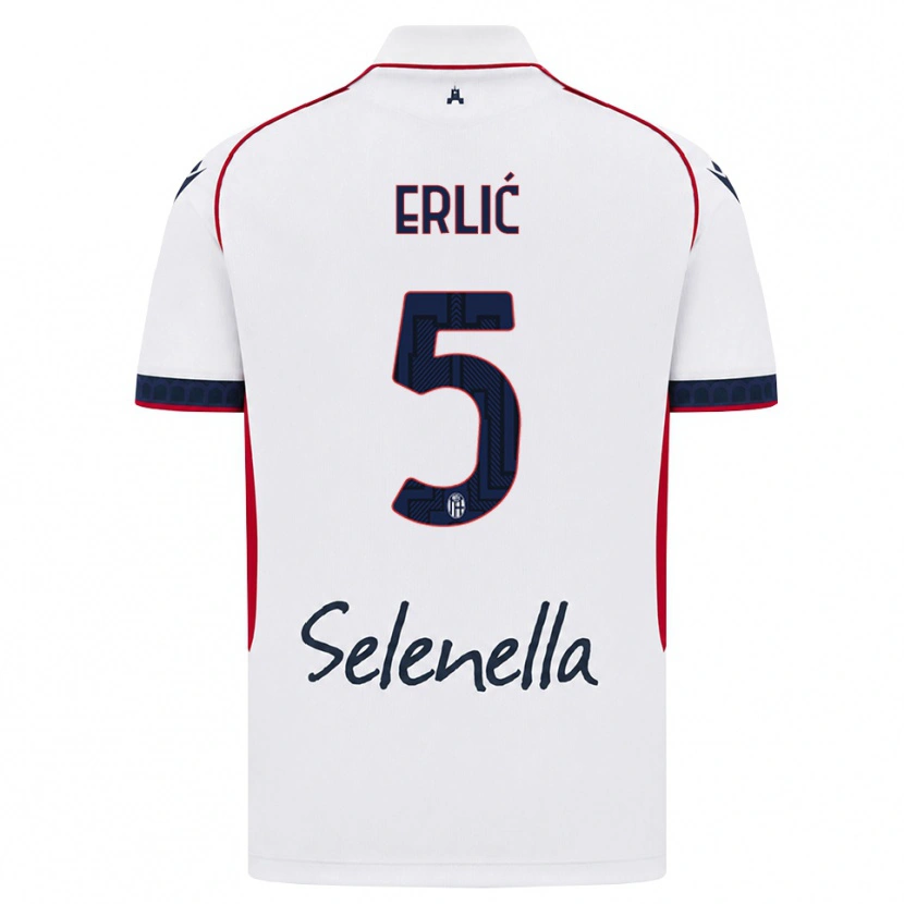 Danxen Dames Martin Erlić #5 Wit Rood Koninklijk Blauw Uitshirt Uittenue 2026/27 T-Shirt België