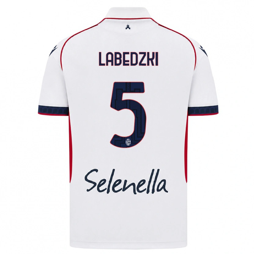 Danxen Dames Jan Labedzki #5 Wit Rood Koninklijk Blauw Uitshirt Uittenue 2026/27 T-Shirt België