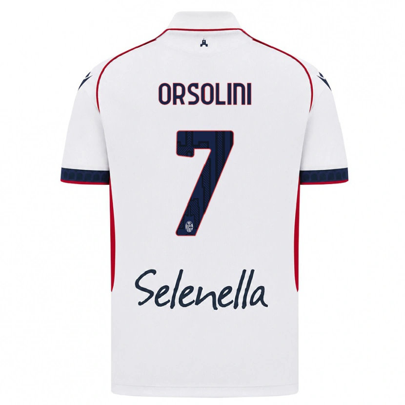 Danxen Dames Riccardo Orsolini #7 Wit Rood Koninklijk Blauw Uitshirt Uittenue 2026/27 T-Shirt België