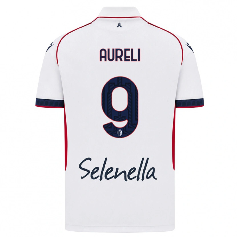 Danxen Dames Valerio Aureli #9 Wit Rood Koninklijk Blauw Uitshirt Uittenue 2026/27 T-Shirt België