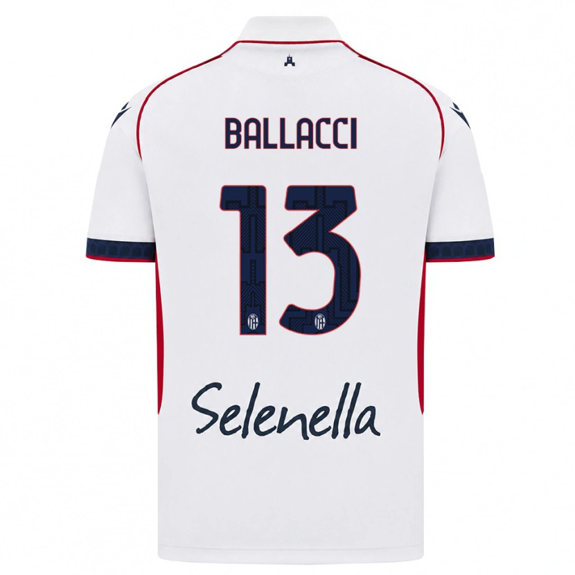 Danxen Dames Edoardo Ballacci #13 Wit Rood Koninklijk Blauw Uitshirt Uittenue 2026/27 T-Shirt België