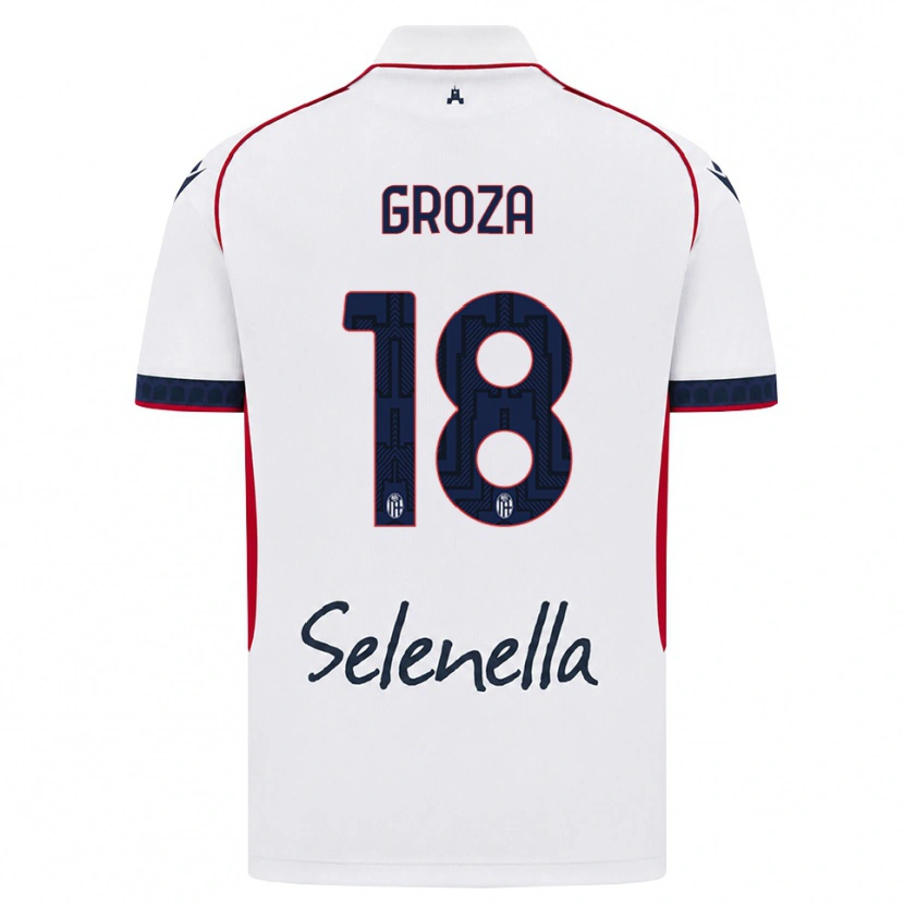 Danxen Dames Darius Groza #18 Wit Rood Koninklijk Blauw Uitshirt Uittenue 2026/27 T-Shirt België