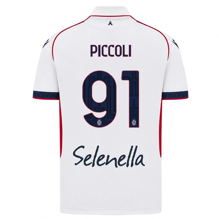 Danxen Dames Roberto Piccoli #91 Wit Rood Koninklijk Blauw Uitshirt Uittenue 2026/27 T-Shirt België