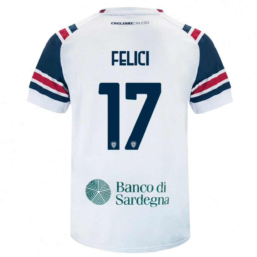 Danxen Dames Mattia Felici #17 Wit Rood Groen Uitshirt Uittenue 2026/27 T-Shirt België