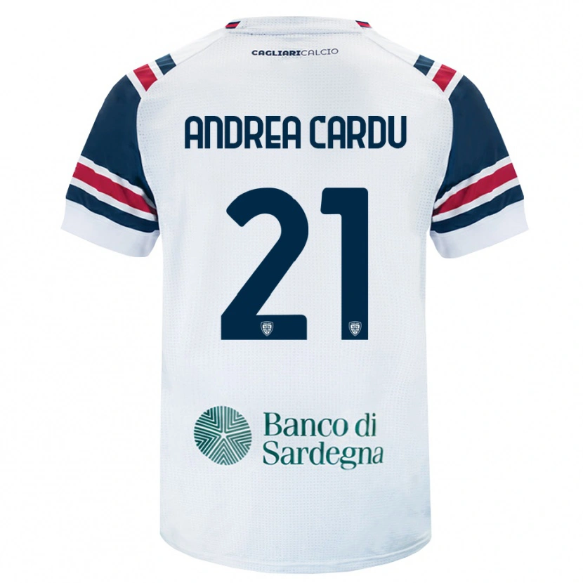 Danxen Dames Giovanni Andrea Cardu #21 Wit Rood Groen Uitshirt Uittenue 2026/27 T-Shirt België