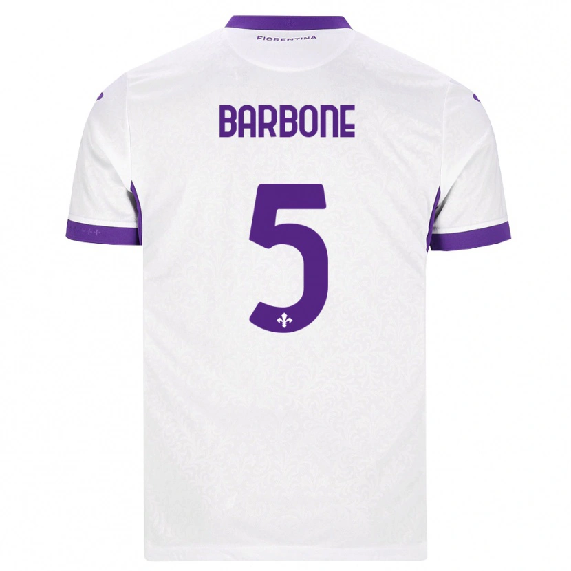 Danxen Dames Mattia Barbone #5 Wit Paars Uitshirt Uittenue 2026/27 T-Shirt België