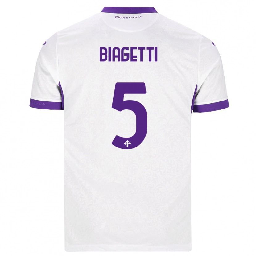 Danxen Dames Christian Biagetti #5 Wit Paars Uitshirt Uittenue 2026/27 T-Shirt België