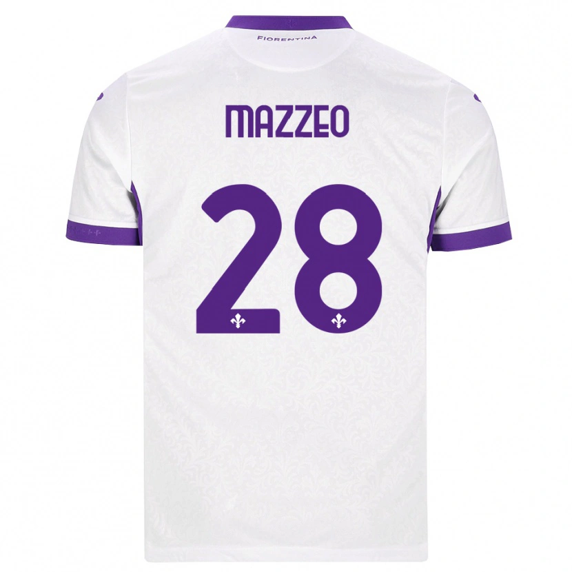 Danxen Dames Brando Mazzeo #28 Wit Paars Uitshirt Uittenue 2026/27 T-Shirt België