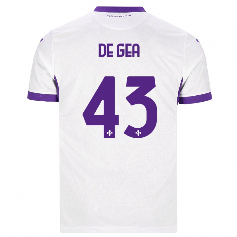 Danxen Dames David De Gea #43 Wit Paars Uitshirt Uittenue 2026/27 T-Shirt België