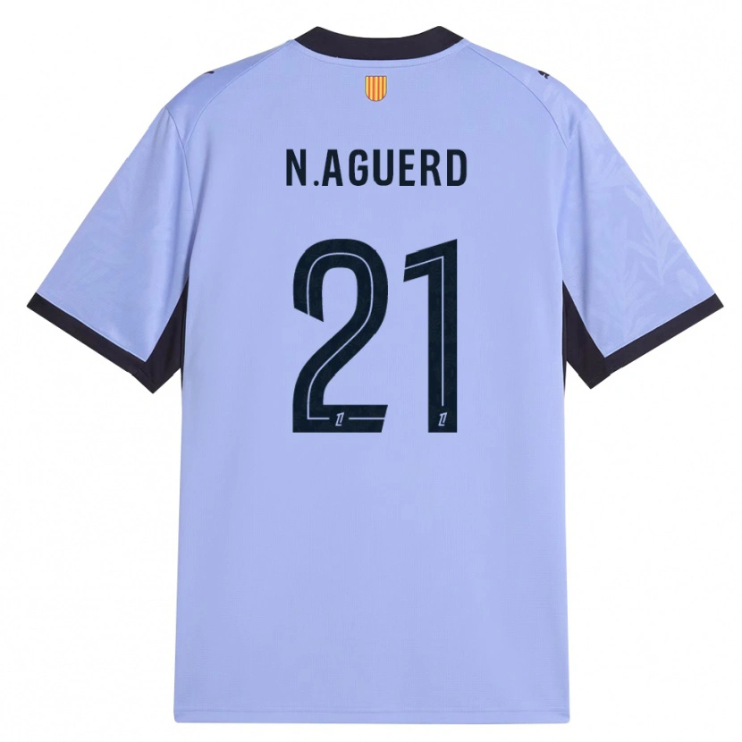 Danxen Dames Nayef Aguerd #21 Lavendel Zwart Thuisshirt Derde Tenue 2026/27 T-Shirt België
