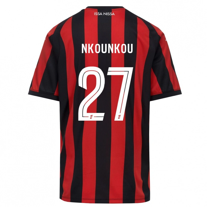Danxen Dames Niels Nkounkou #27 Rood Zwart Wit Thuisshirt Thuistenue 2026/27 T-Shirt België