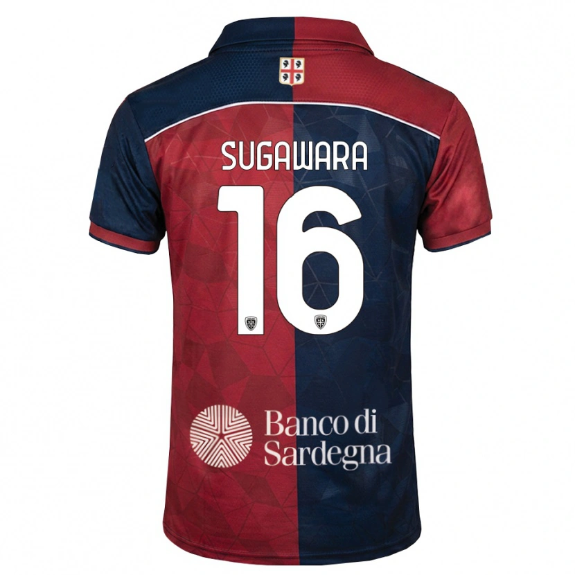 Danxen Dames Yukinari Sugawara #16 Bordeauxrood Koninklijk Blauw Thuisshirt Thuistenue 2026/27 T-Shirt België