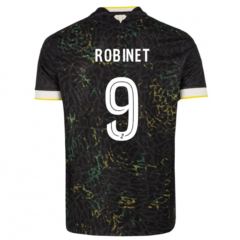 Danxen Dames Thomas Robinet #9 Zwart Wit Geel Uitshirt Uittenue 2026/27 T-Shirt België