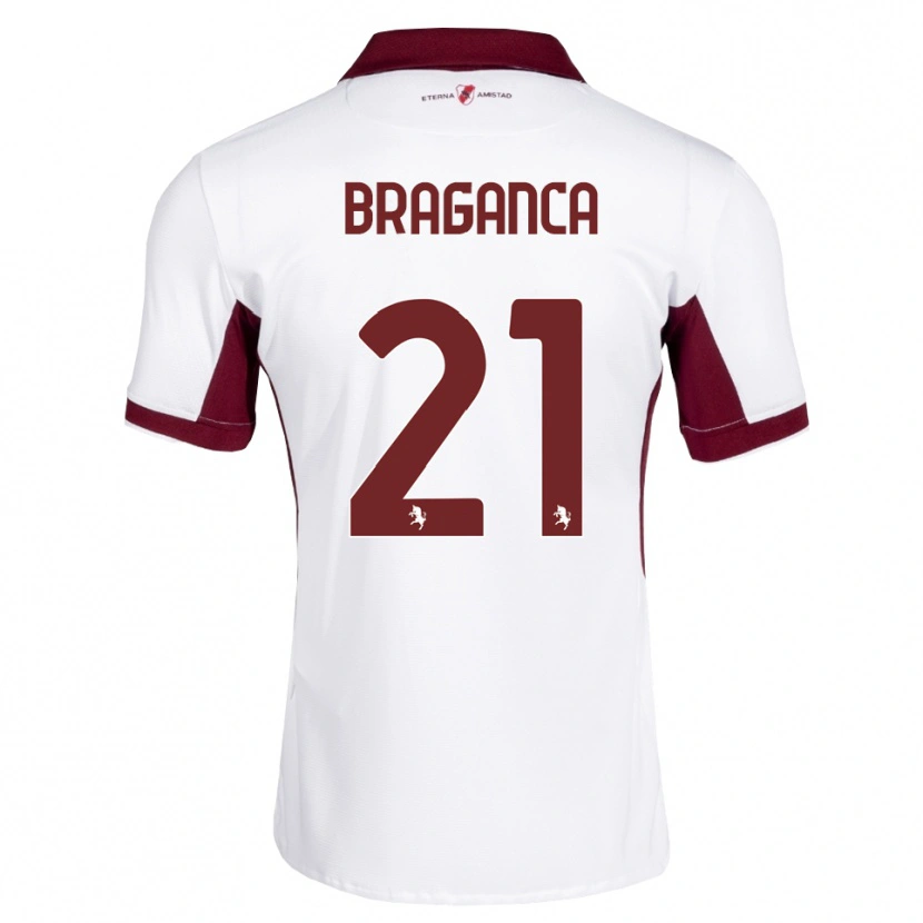 Danxen Kinderen Daniel Bragança #21 Bordeauxrood Wit Rood Uitshirt Uittenue 2026/27 T-Shirt België