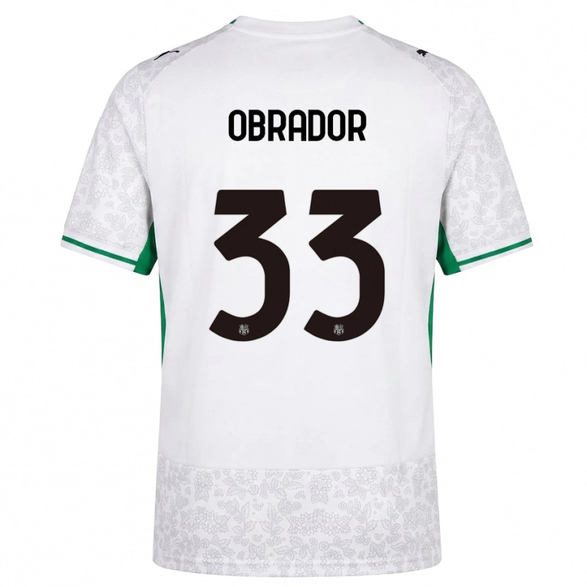 Danxen Kinderen Rafa Obrador #33 Wit Zwart Groen Uitshirt Uittenue 2026/27 T-Shirt België