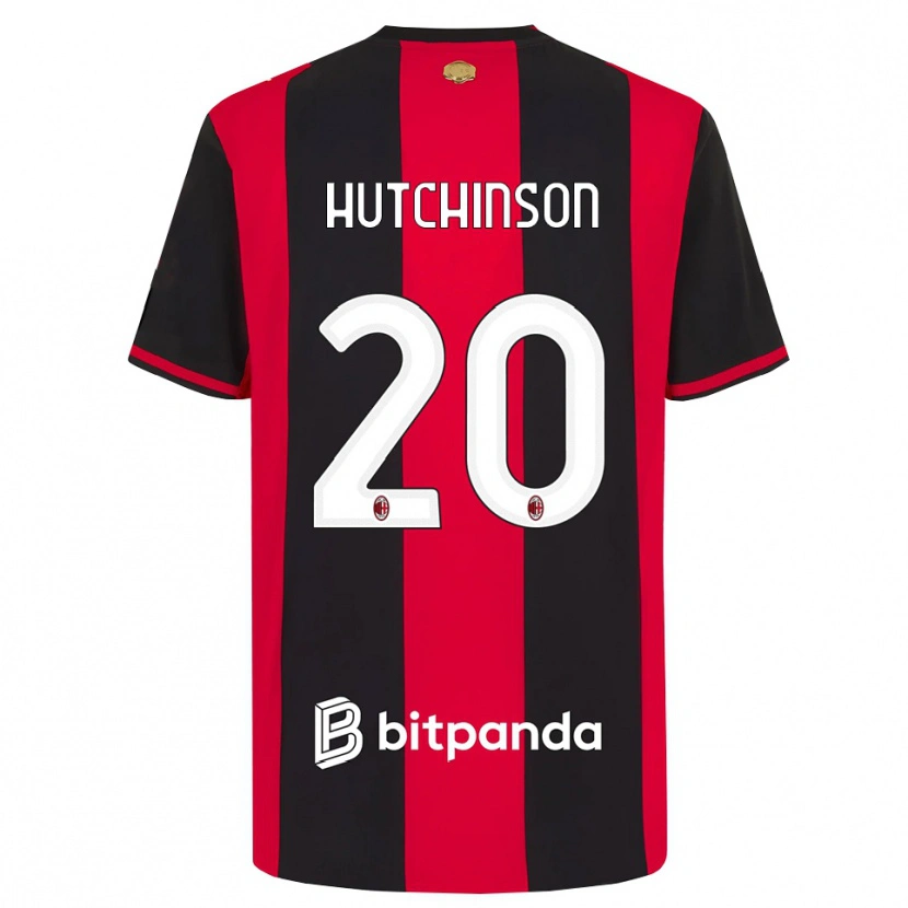Danxen Kinderen Omari Hutchinson #20 Rood Zwart Wit Thuisshirt Thuistenue 2026/27 T-Shirt België