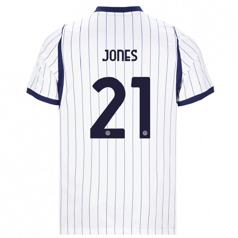 Danxen Kinderen Curtis Jones #21 Wit Marineblauw Uitshirt Uittenue 2026/27 T-Shirt België