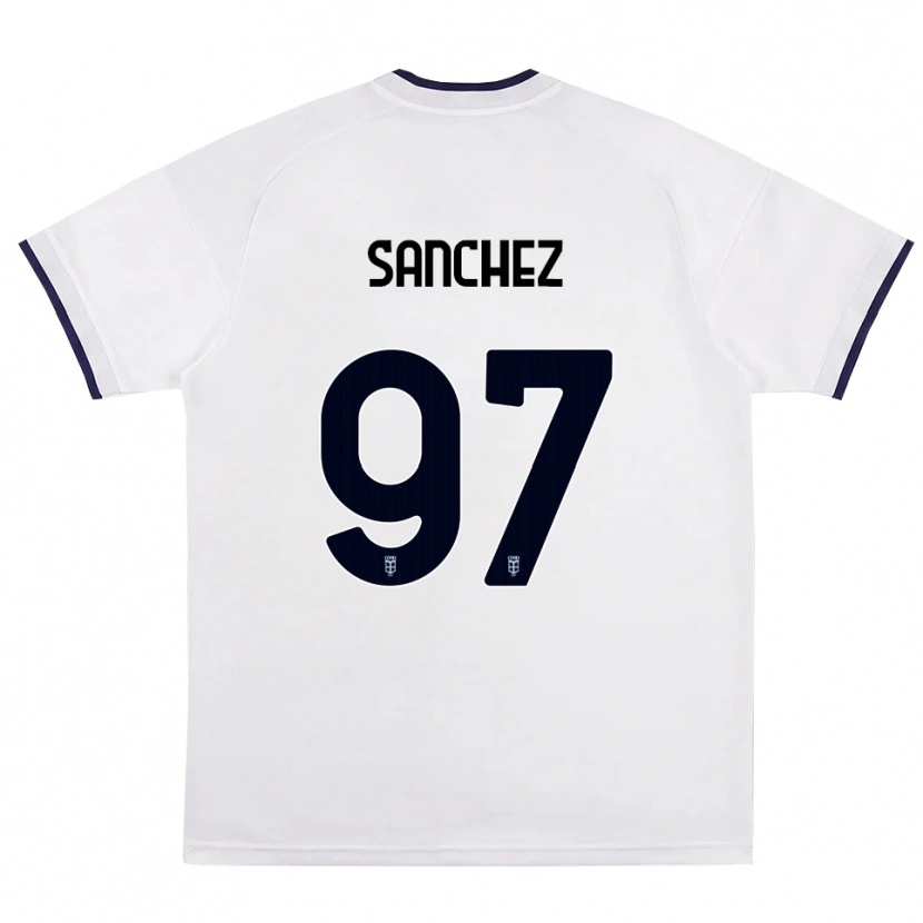 Danxen Kinderen Robert Sánchez #97 Wit Rood Koninklijk Blauw Uitshirt Uittenue 2026/27 T-Shirt België