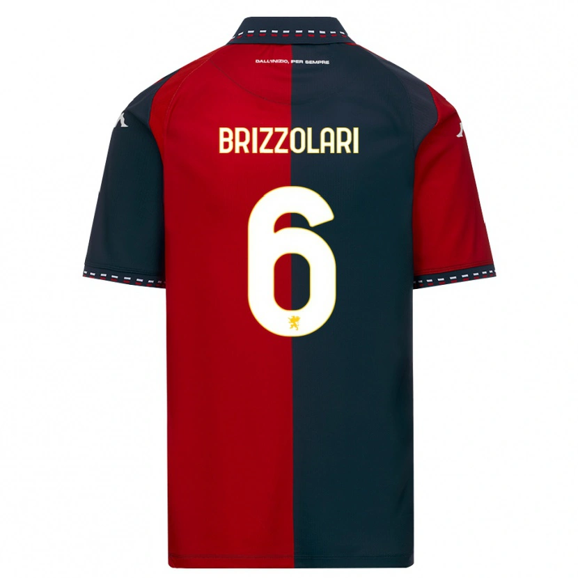 Danxen Kinderen Mattia Brizzolari #6 Rood Zwart Wit Thuisshirt Thuistenue 2026/27 T-Shirt België