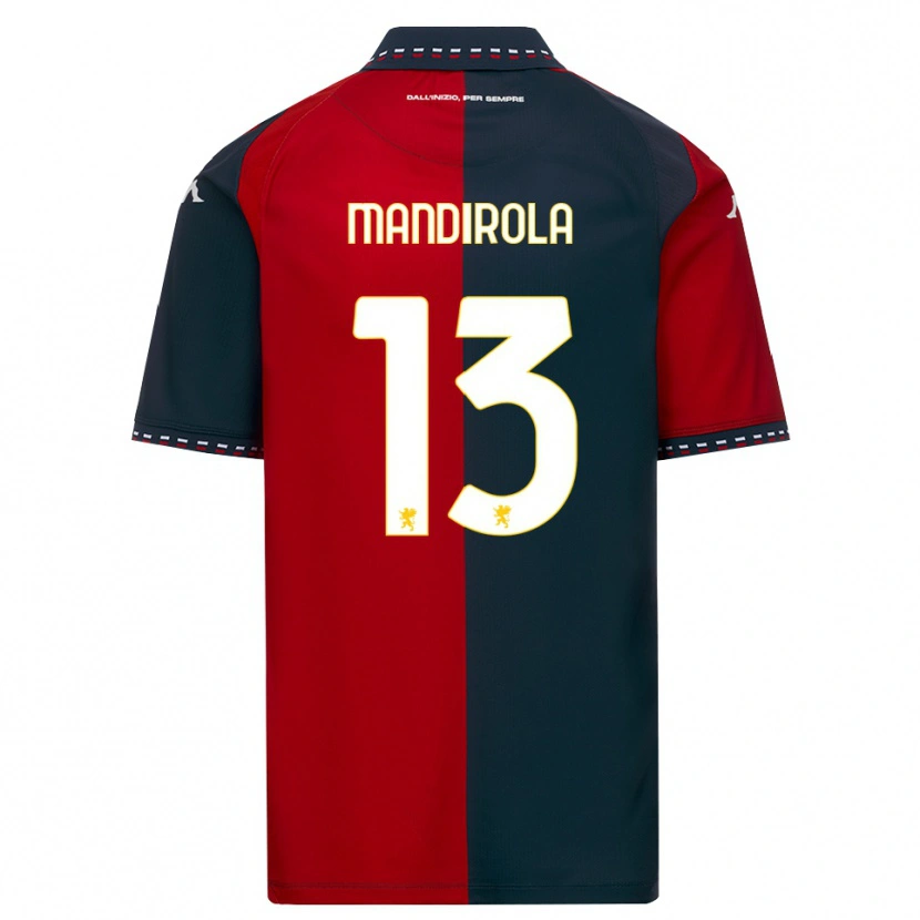 Danxen Kinderen Gabriele Mandirola #13 Rood Zwart Wit Thuisshirt Thuistenue 2026/27 T-Shirt België